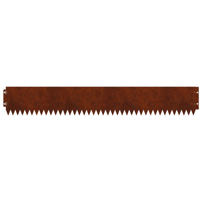 Margine pentru gazon 10 pcs 103 x 15 cm Oțel Ruginit WALTI