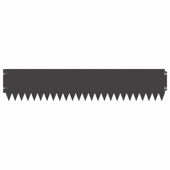 Margine pentru gazon 20 pcs 103 x 20 cm Oțel Negru WALTI