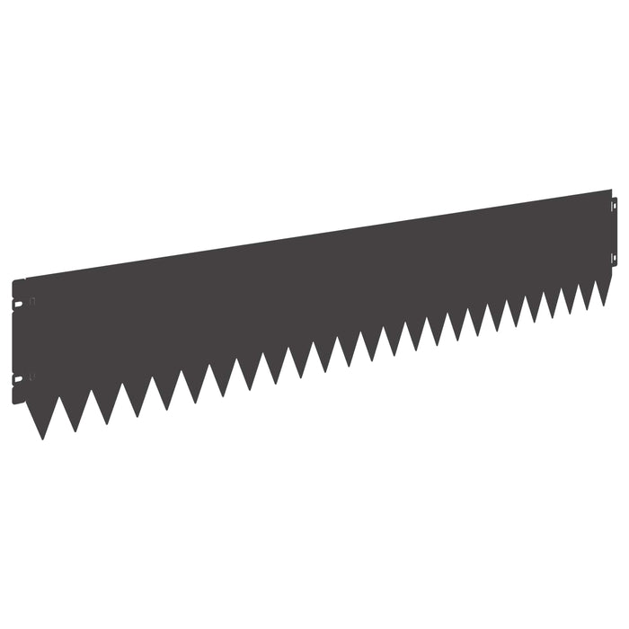 Margine pentru gazon 30 pcs 103 x 20 cm Oțel Negru WALTI