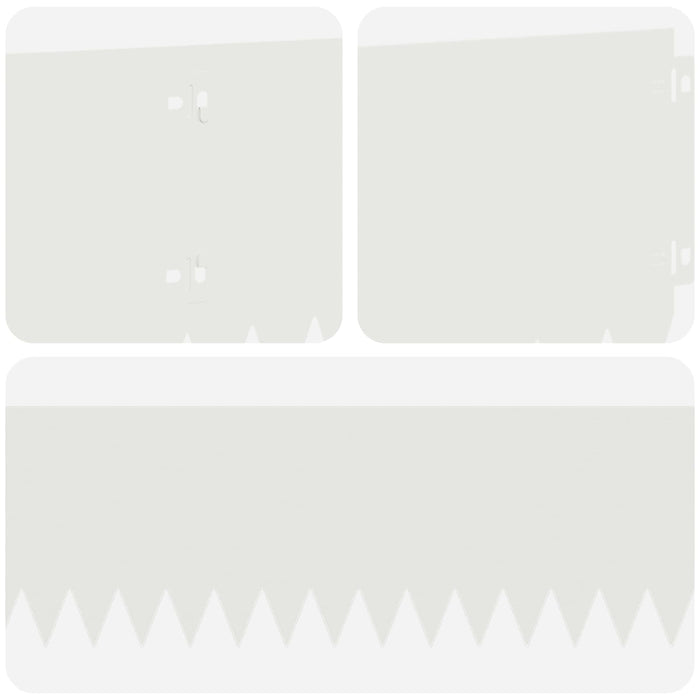 Margine pentru gazon 30 pcs 103 x 20 cm Oțel Alb WALTI