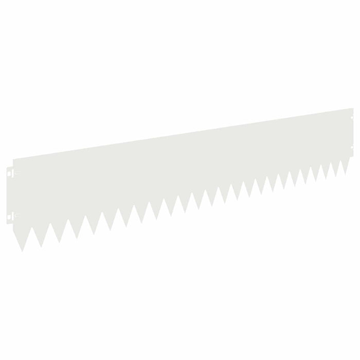Margine pentru gazon 30 pcs 103 x 20 cm Oțel Alb WALTI