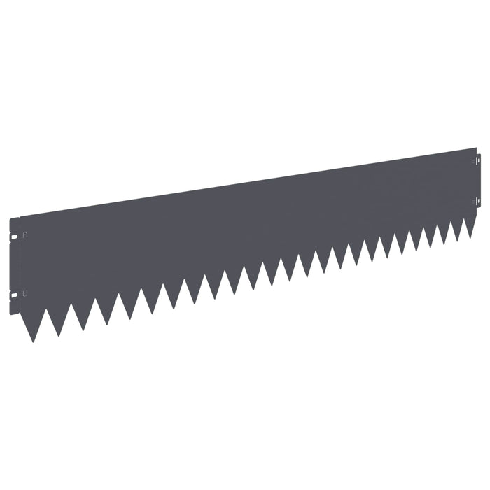 Margine pentru gazon 10 pcs 103 x 20 cm Oțel Antracit WALTI