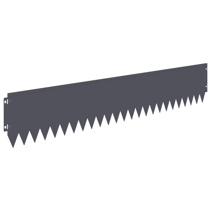 Margine pentru gazon 10 pcs 103 x 20 cm Oțel Antracit WALTI