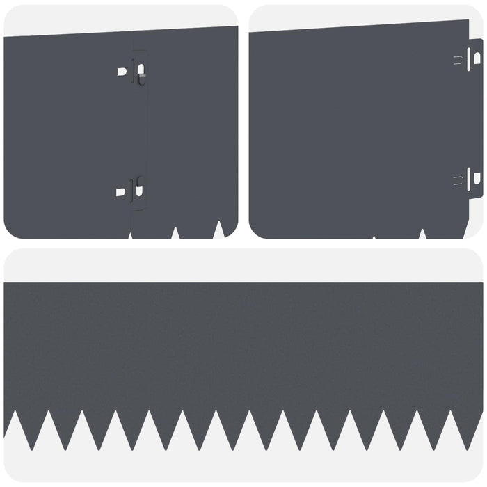 Margine pentru gazon 20 pcs 103 x 20 cm Oțel Antracit WALTI