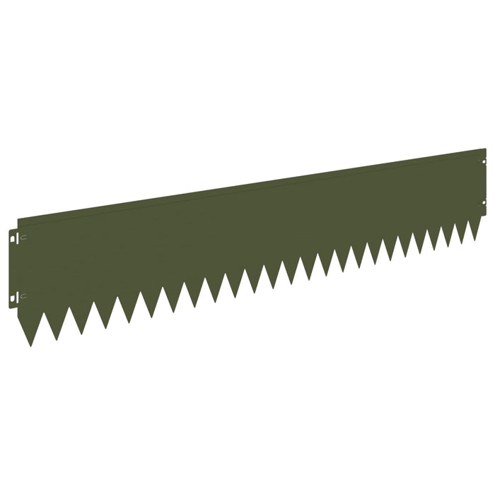 Margine pentru gazon 20 pcs 103 x 20 cm Oțel Verde măsliniu WALTI