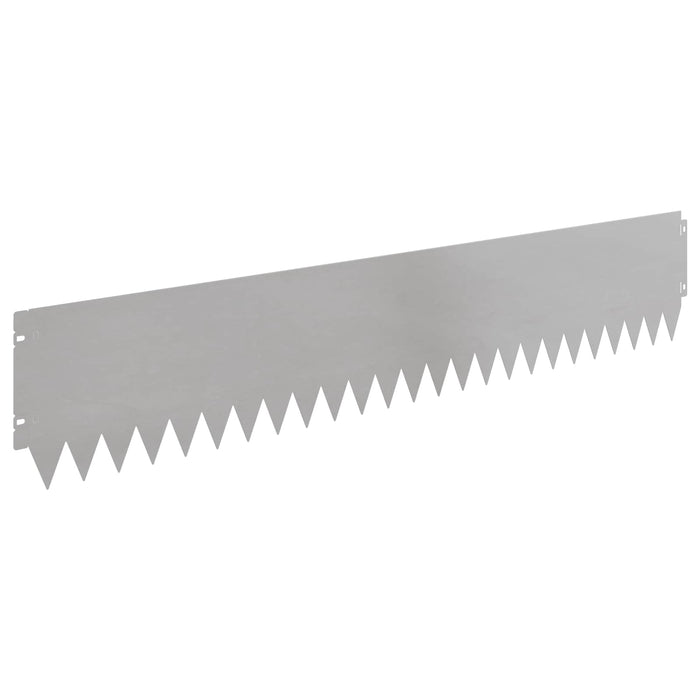 Margine pentru gazon 10 pcs 103 x 20 cm Oțel Argintiu WALTI