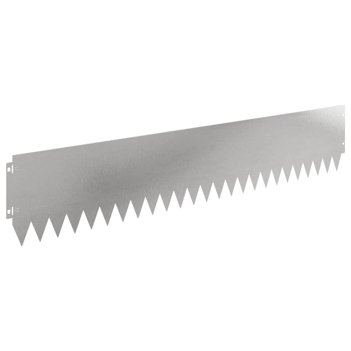Margine pentru gazon 30 pcs 103 x 20 cm Oțel Argintiu WALTI