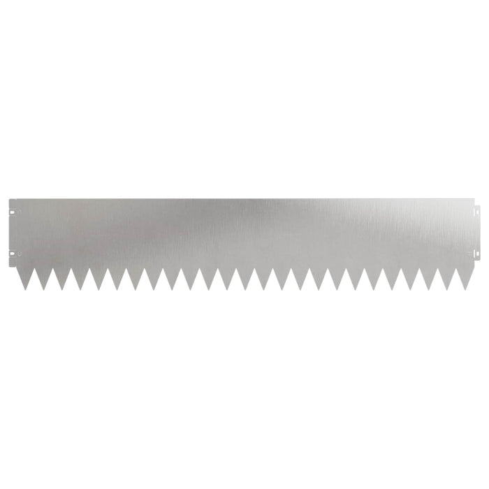 Margine pentru gazon 30 pcs 103 x 20 cm Oțel Argintiu WALTI
