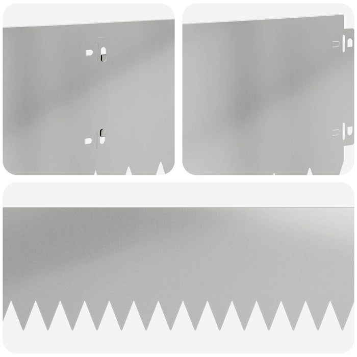 Margine pentru gazon 20 pcs 103 x 20 cm Oțel Argintiu WALTI