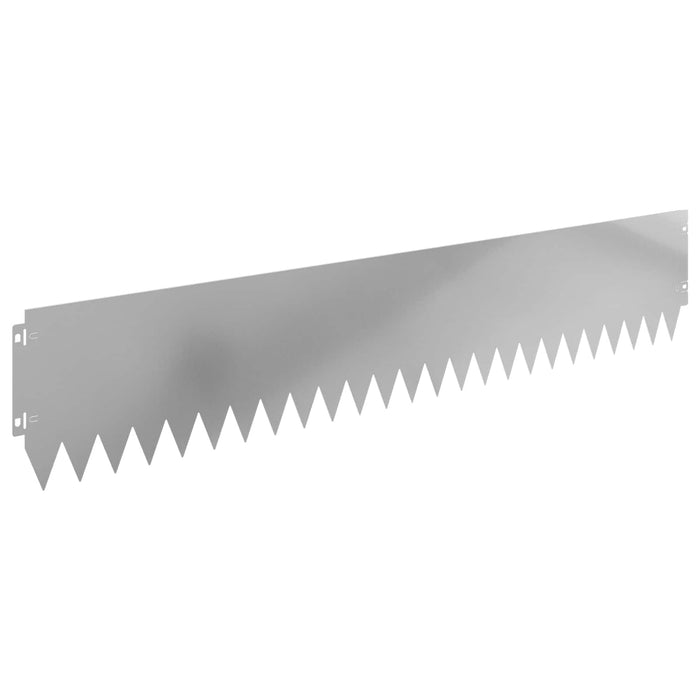 Margine pentru gazon 30 pcs 103 x 20 cm Oțel Argintiu WALTI