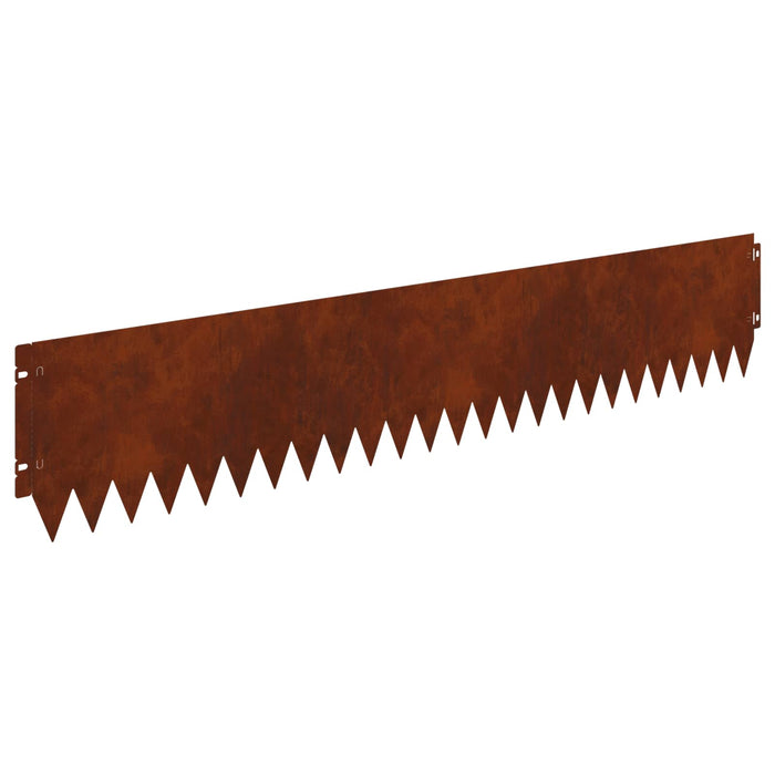 Margine pentru gazon 10 pcs 103 x 20 cm Oțel Ruginit WALTI