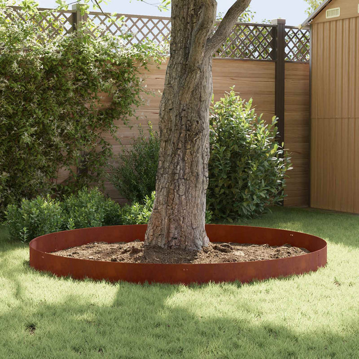 Margine pentru gazon 20 pcs 103 x 20 cm Oțel Ruginit WALTI