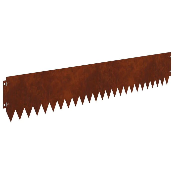 Margine pentru gazon 30 pcs 103 x 20 cm Oțel Ruginit WALTI