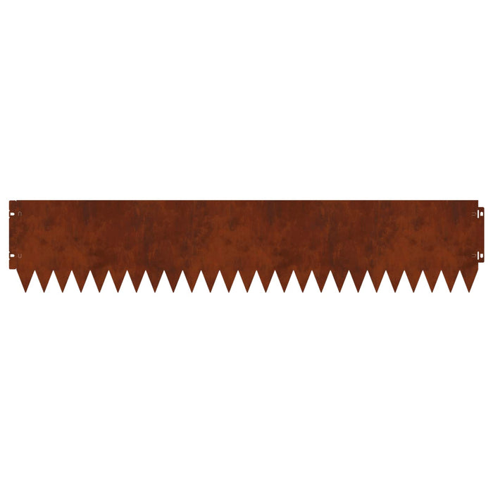 Margine pentru gazon 30 pcs 103 x 20 cm Oțel Ruginit WALTI