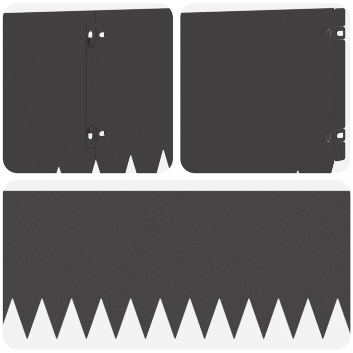 Margine pentru gazon 20 pcs 103 x 25 cm Oțel Negru WALTI