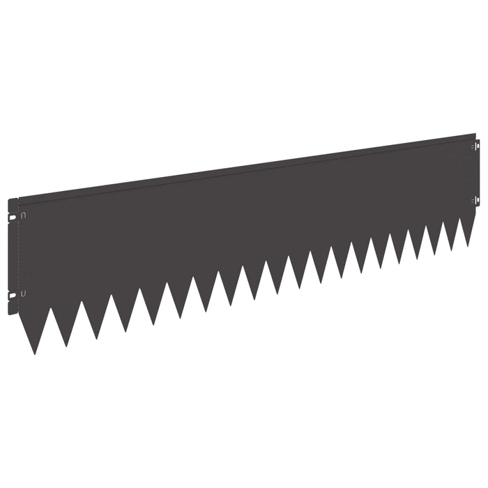 Margine pentru gazon 20 pcs 103 x 25 cm Oțel Negru WALTI