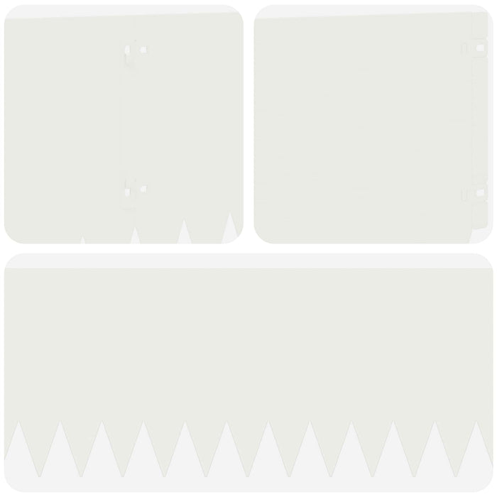 Margine pentru gazon 10 pcs 103 x 25 cm Oțel Alb WALTI