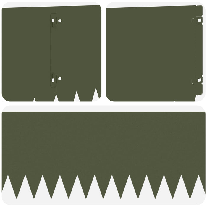 Margine pentru gazon 20 pcs 103 x 25 cm Oțel Verde măsliniu WALTI