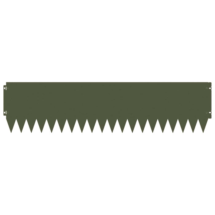 Margine pentru gazon 20 pcs 103 x 25 cm Oțel Verde măsliniu WALTI