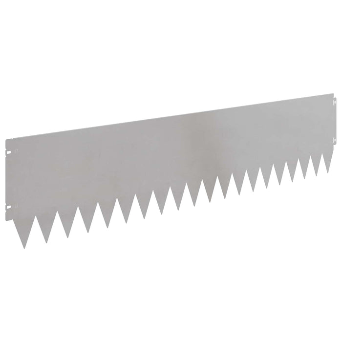 Margine pentru gazon 10 pcs 103 x 25 cm Oțel Argintiu WALTI