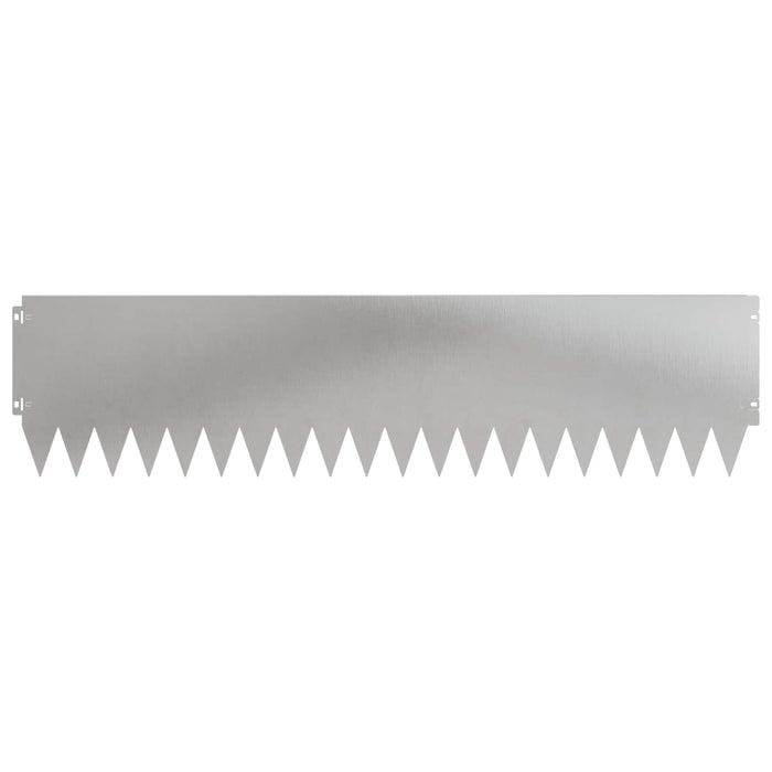 Margine pentru gazon 10 pcs 103 x 25 cm Oțel Argintiu WALTI