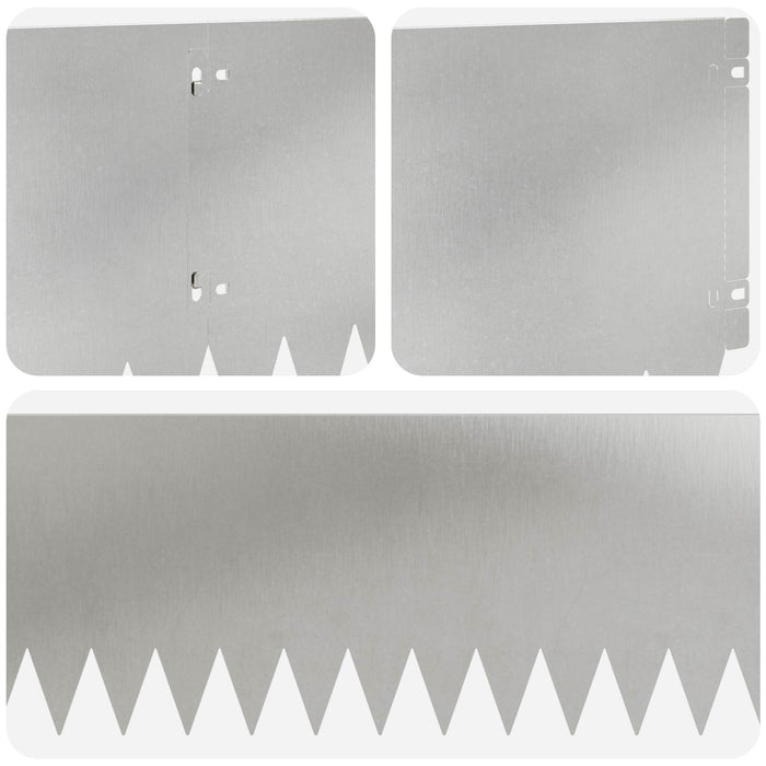Margine pentru gazon 20 pcs 103 x 25 cm Oțel Argintiu WALTI