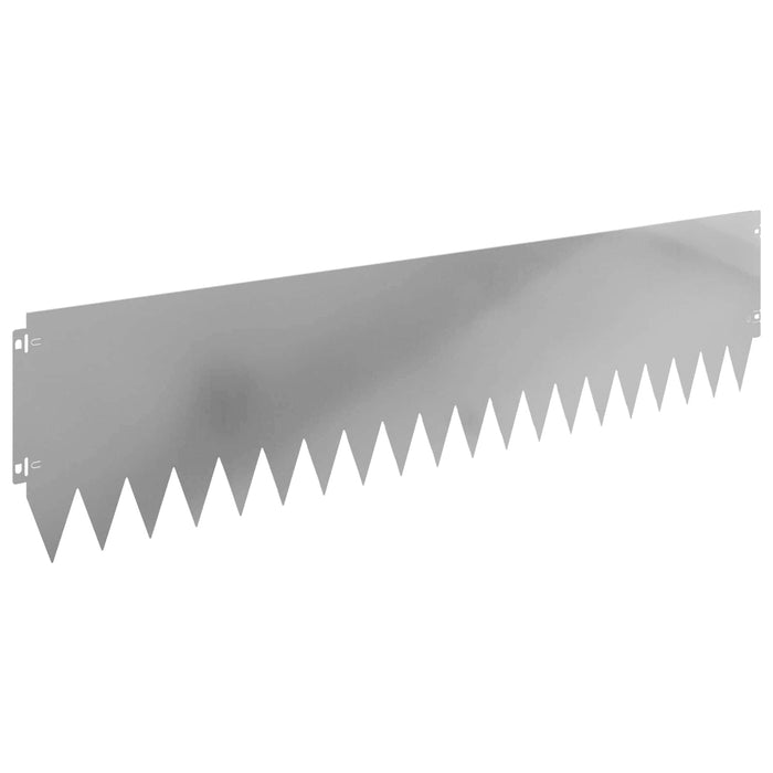 Margine pentru gazon 10 pcs 103 x 25 cm Oțel Argintiu WALTI