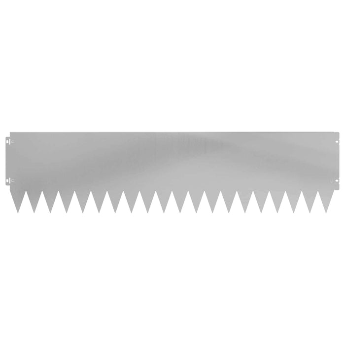 Margine pentru gazon 10 pcs 103 x 25 cm Oțel Argintiu WALTI