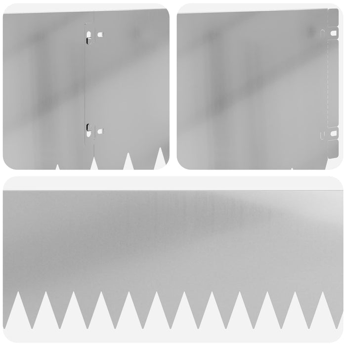 Margine pentru gazon 20 pcs 103 x 25 cm Oțel Argintiu WALTI