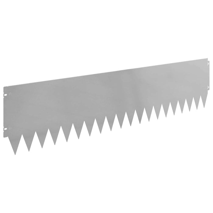 Margine pentru gazon 20 pcs 103 x 25 cm Oțel Argintiu WALTI
