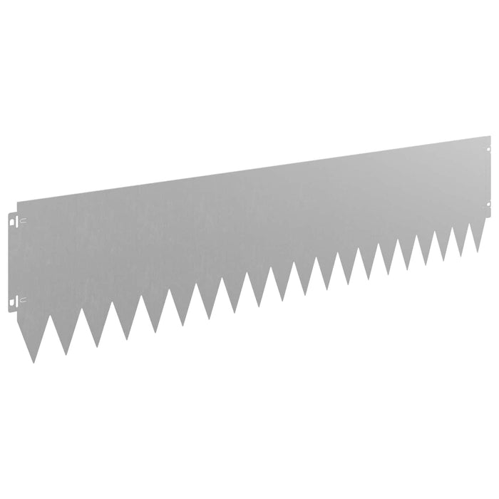 Margine pentru gazon 10 pcs 103 x 25 cm Oțel Ruginit WALTI