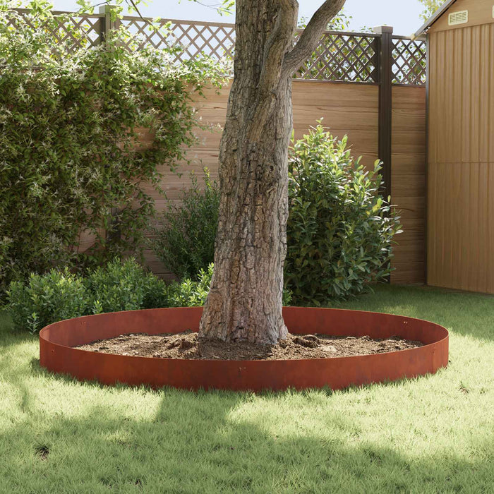 Margine pentru gazon 20 pcs 103 x 25 cm Oțel Ruginit WALTI