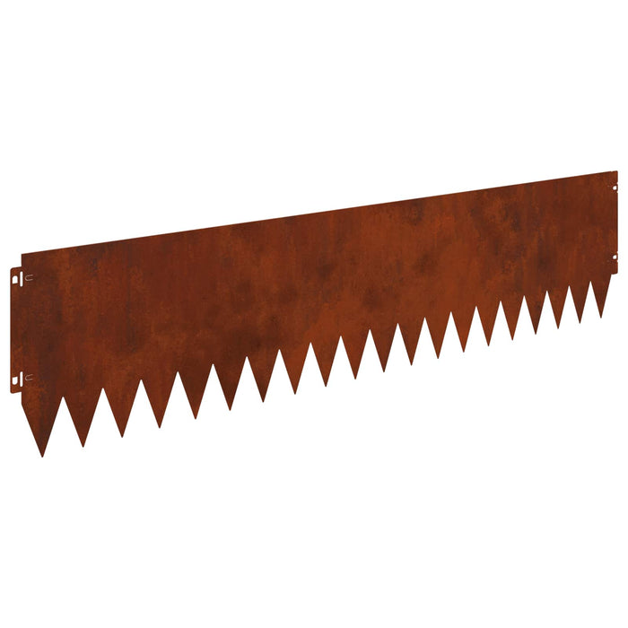 Margine pentru gazon 20 pcs 103 x 25 cm Oțel Ruginit WALTI