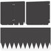 Margine pentru gazon 20 pcs 103 x 30 cm Oțel Negru - WALTI WALTI