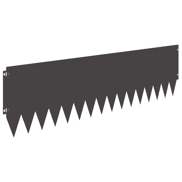 Margine pentru gazon 20 pcs 103 x 30 cm Oțel Negru - WALTI WALTI