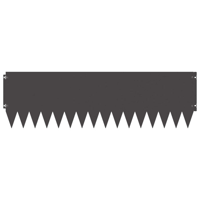 Margine pentru gazon 20 pcs 103 x 30 cm Oțel Negru - WALTI WALTI