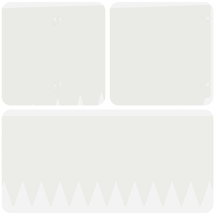 Margine pentru gazon 10 pcs 103 x 30 cm Oțel Alb WALTI