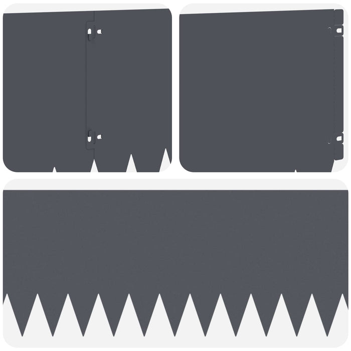 Margine pentru gazon 10 pcs 103 x 30 cm Oțel Antracit WALTI