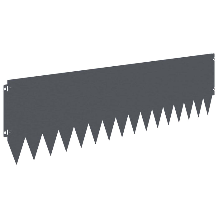 Margine pentru gazon 10 pcs 103 x 30 cm Oțel Antracit WALTI