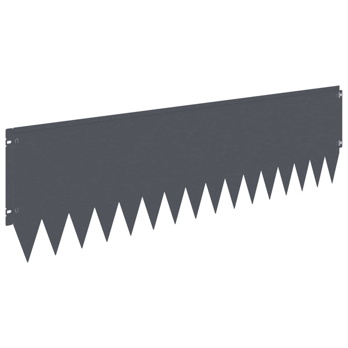 Margine pentru gazon 10 pcs 103 x 30 cm Oțel Antracit WALTI