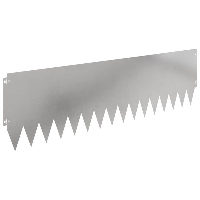 Margine pentru gazon 10 pcs 103 x 30 cm Oțel Argintiu WALTI