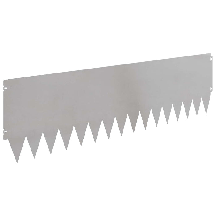 Margine pentru gazon 10 pcs 103 x 30 cm Oțel Argintiu WALTI