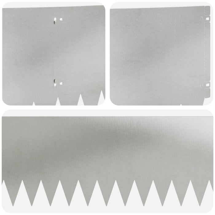 Margine pentru gazon 20 pcs 103 x 30 cm Oțel Argintiu WALTI