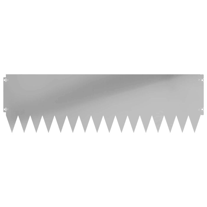 Margine pentru gazon 10 pcs 103 x 30 cm Oțel Argintiu WALTI