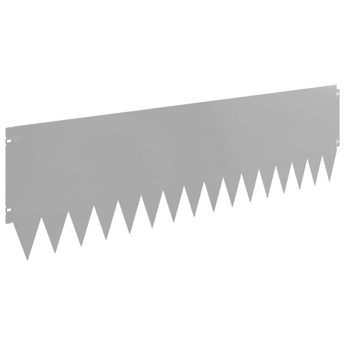 Margine pentru gazon 20 pcs 103 x 30 cm Oțel Argintiu WALTI