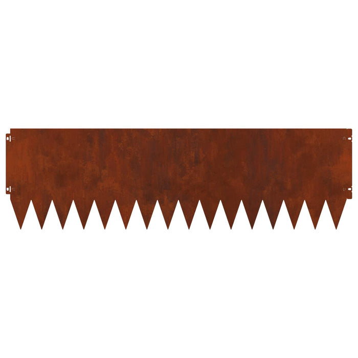 Margine pentru gazon 10 pcs 103 x 30 cm Oțel Ruginit WALTI