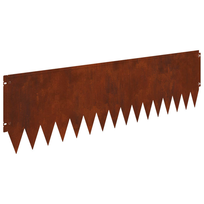Margine pentru gazon 20 pcs 103 x 30 cm Oțel Ruginit WALTI