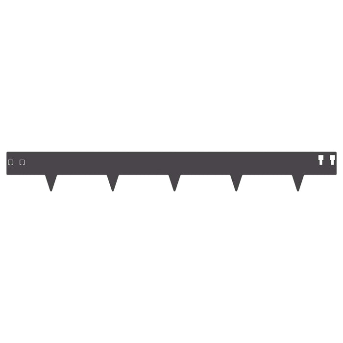 Margine pentru gazon 30 pcs 100 x 12 cm Oțel Negru WALTI