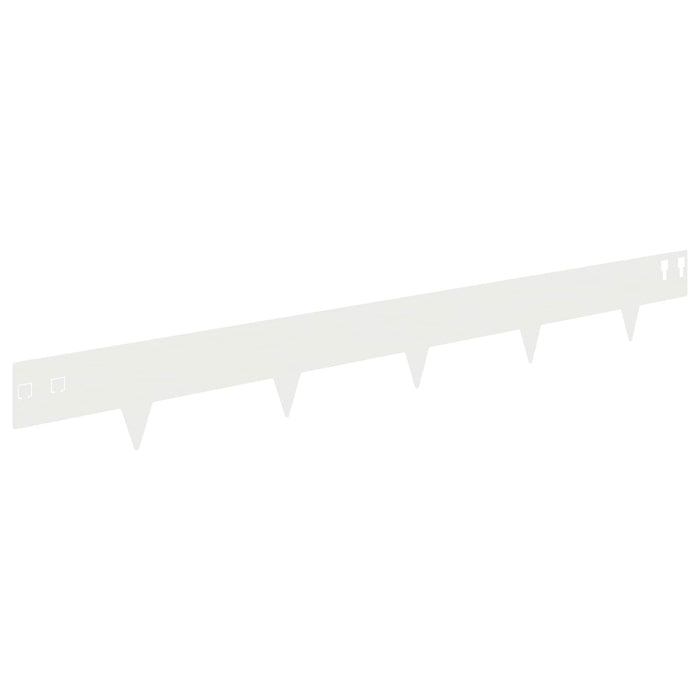 Margine pentru gazon 10 pcs 100 x 12 cm Oțel Alb WALTI