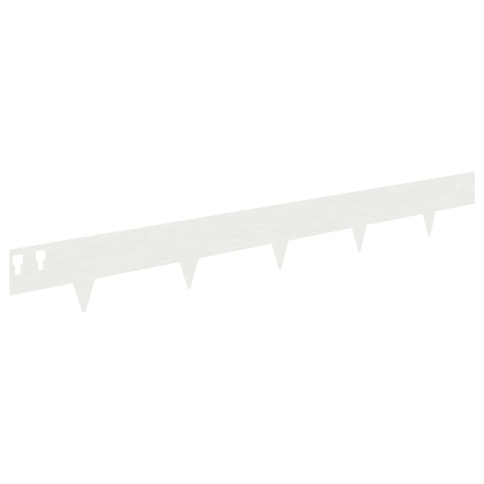 Margine pentru gazon 20 pcs 100 x 12 cm Oțel Alb WALTI